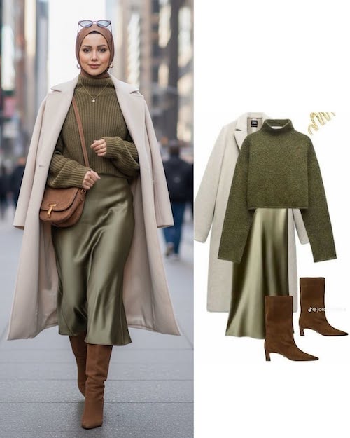 استایل پاییزی برای زنان محجبه
