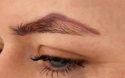 مدل ابرو میکروبلیدینگ روی تاتو قدیمی