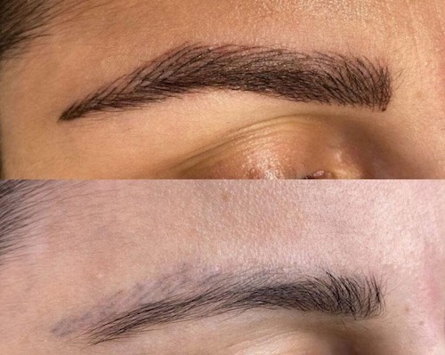 مدل ابرو میکروبلیدینگ روی تاتو قدیمی