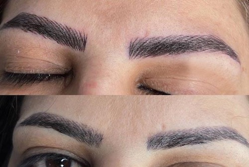 مدل ابرو میکروبلیدینگ روی تاتو قدیمی