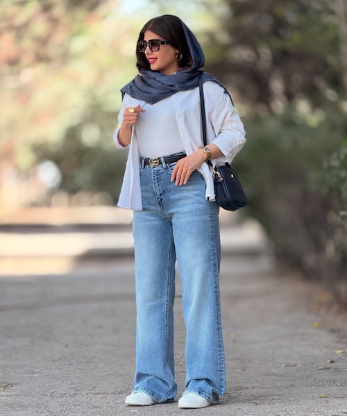 رنگ جین متناسب با بالاتنه