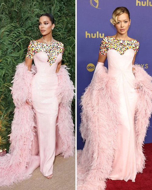 استایل با پر و پولک