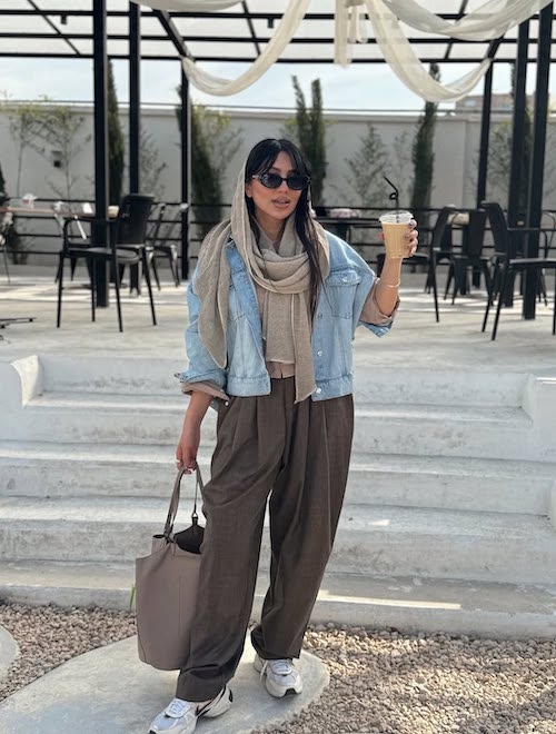 کت جین برای استایل پاییزی