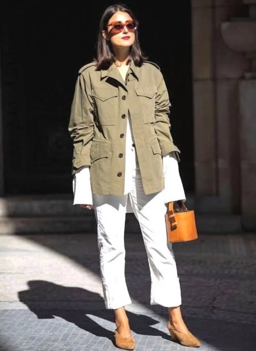 کت‌های سبز در استایل پاییزی