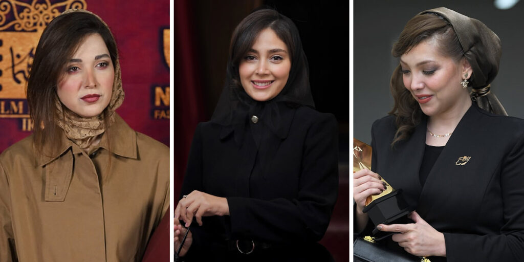 مدل موهای بازیگران ایرانی زیر مینی‌اسکارف‌ها؛ ظرافت پنهان در جزئیات