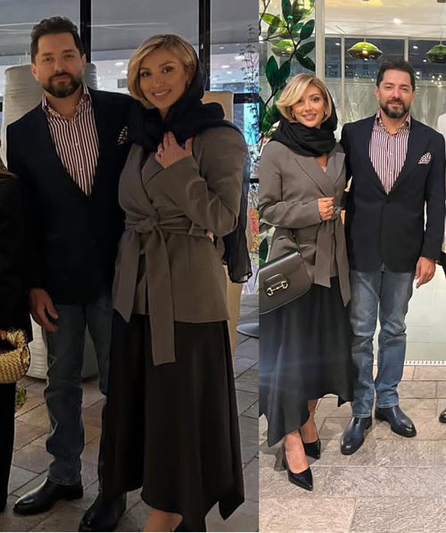 مینا مختاری در افتتاح رستوران