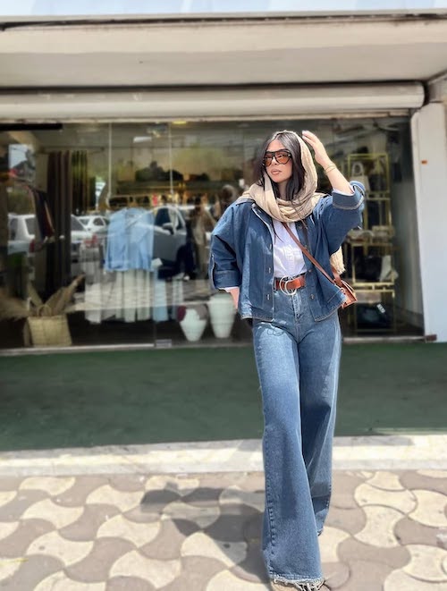 کت جین برای استایل پاییزی