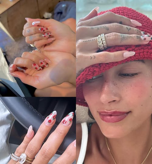 طرح ناخن‌های جدید هیلی بیبر