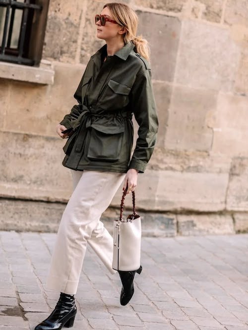 کت‌های سبز در استایل پاییزی