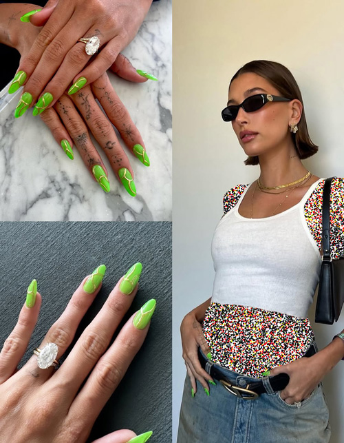 طرح ناخن‌های جدید هیلی بیبر