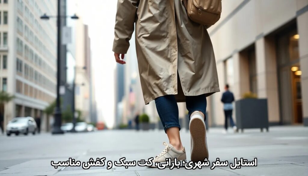 استایل سفر شهری؛ بارانی، کت سبک و کفش مناسب