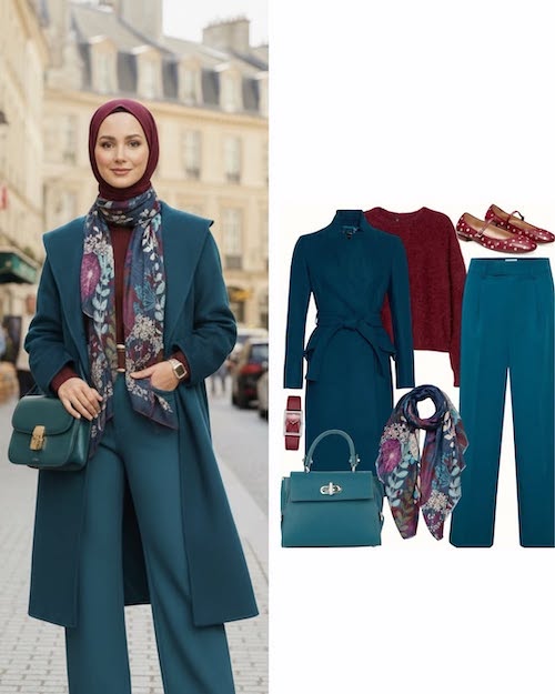 استایل پاییزی برای زنان محجبه