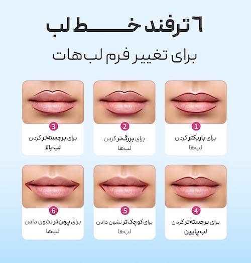 ترفند کشیدن خط لب