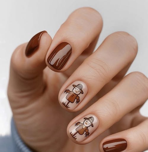 کیوت‌ترین طرح‌های ناخن پاییزی