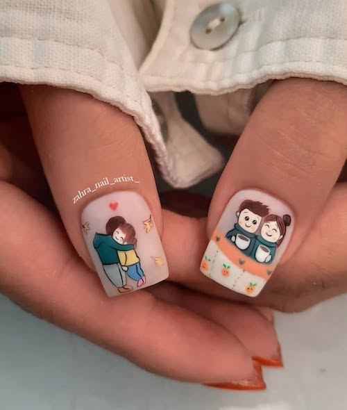 کیوت‌ترین طرح‌های ناخن پاییزی