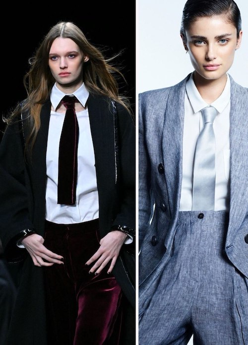 ترند کراوات در استایل زنانه