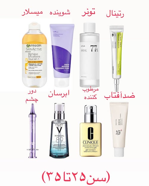 روتین پوستی در سنهای مختلف