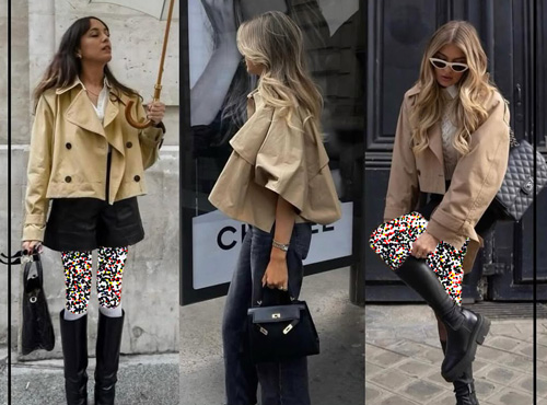 ترنچ‌کت کوتاه در استایل پاییزی