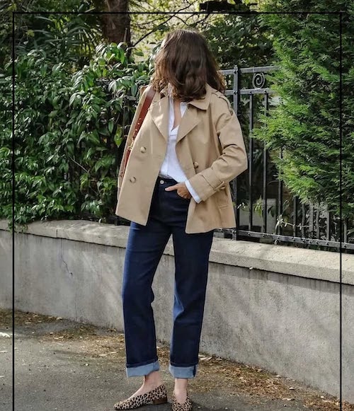 ترنچ‌کت کوتاه در استایل پاییزی