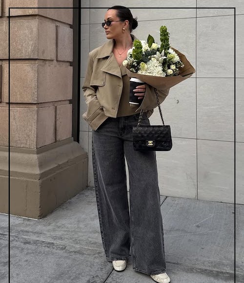 ترنچ‌کت کوتاه در استایل پاییزی