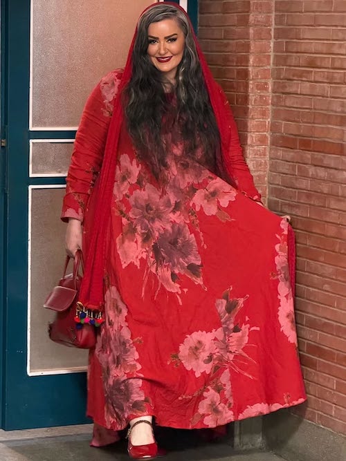 استایل قرمز نعیمه نظام‌دوست