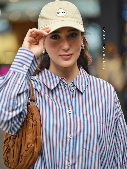 شومیز راه‌راه ساقی حاجی‌پور