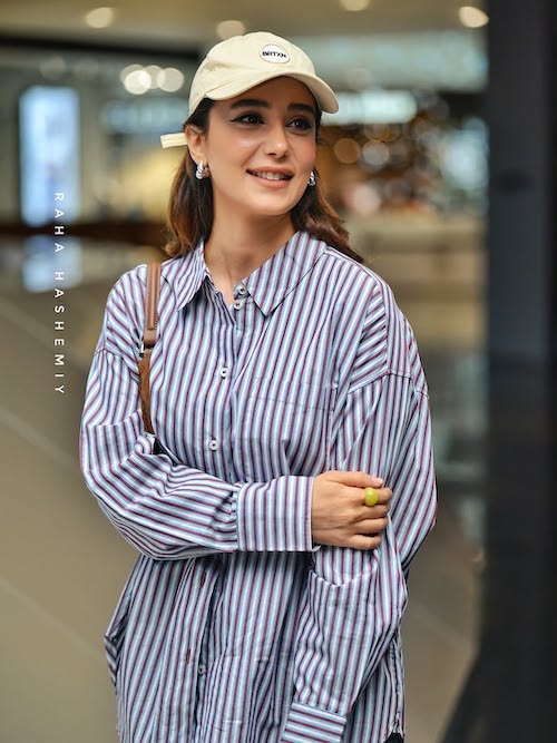 شومیز راه‌راه ساقی حاجی‌پور