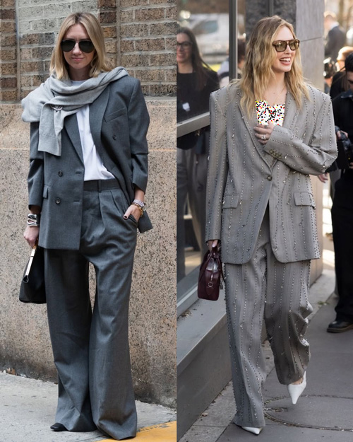 کت و شلوار طوسی در استایل