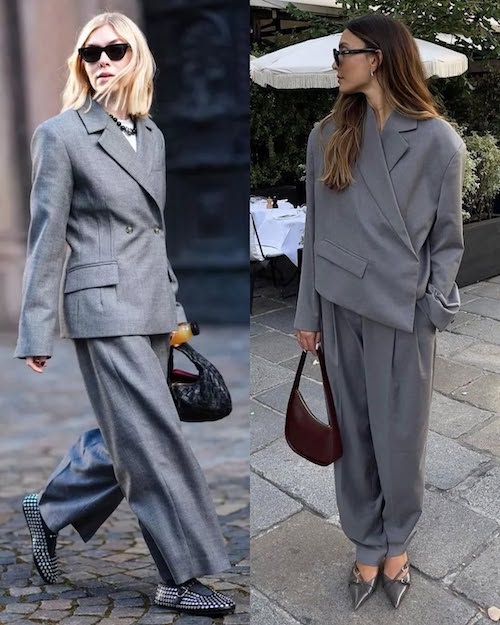 کت و شلوار طوسی در استایل