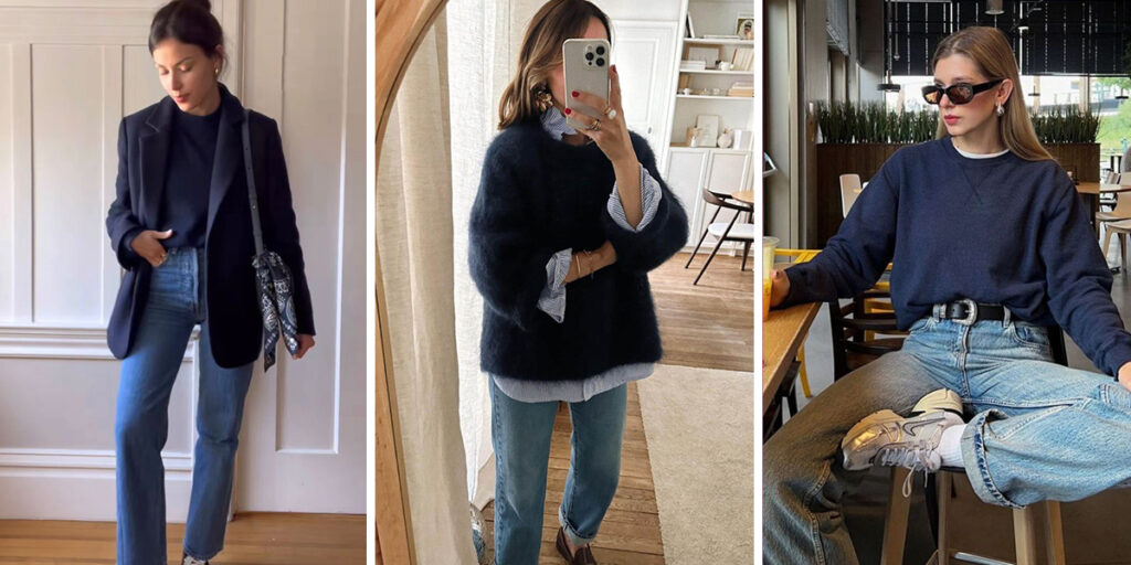 پاییز امسال دورس و بافت‌های سرمه‌ای را چگونه ست کنیم تا اصیل‌تر دیده شویم؟