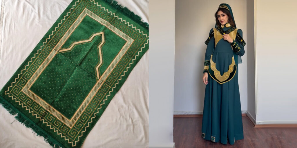 لباسی که با یک سجاده ساخته شد؛ اثری از بلاگر هنرمند ایرانی