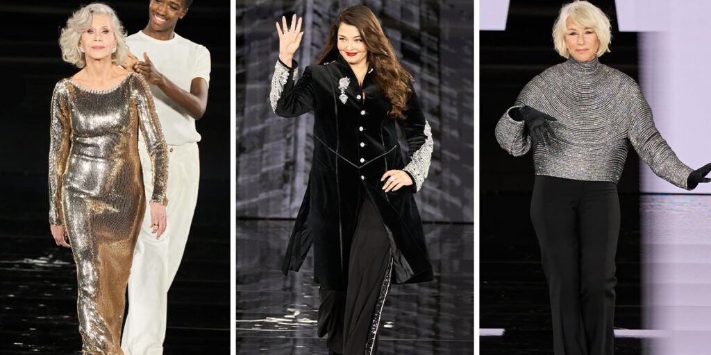 ستاره‌های بالای ۵۰ سال که در فشن شوهای هفته مد، شگفت‌انگیز ظاهر شدند