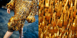 طراحی خلاقانه یک لباس با قلم‌مو حاضران هفته مد را در بهت فرو برد!