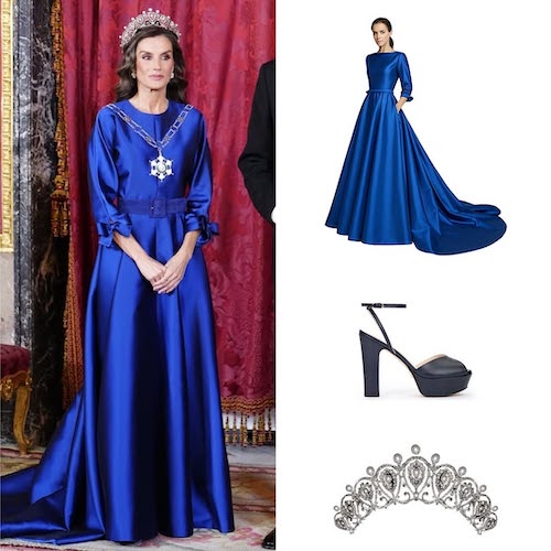 پیراهن آبی ملکه لتیزیا