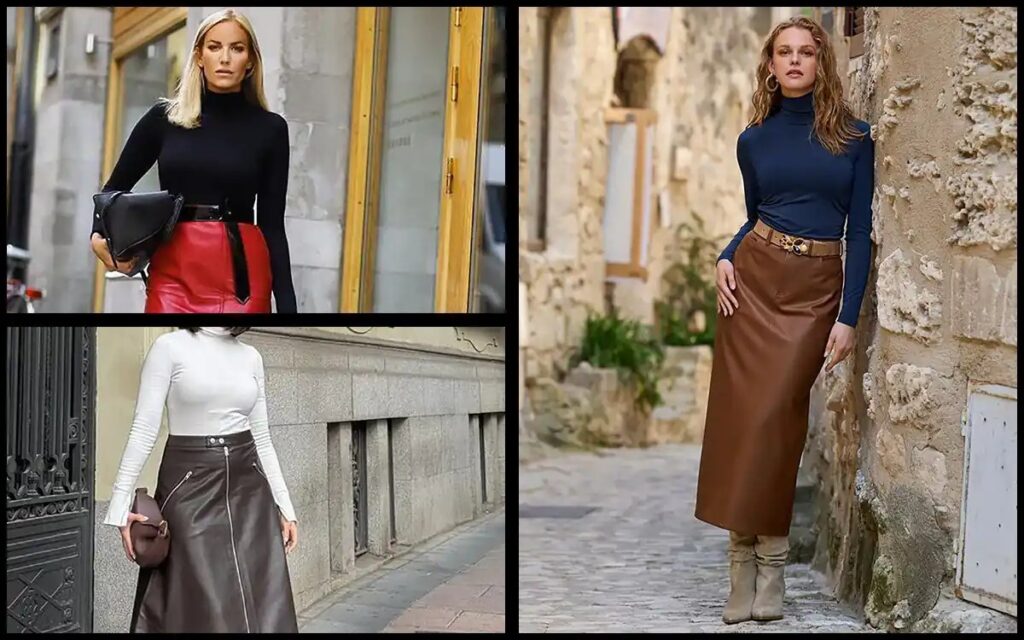 ۱۴ مدل دامن چرم برای شما که می‌خواهید با استایل پاییزی بدرخشید!