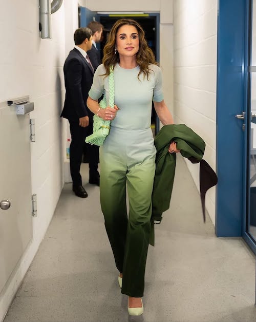 استایل سبز ملکه رانیا