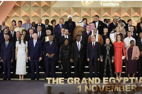 ملکه رانیا اردن در افتتاحیه موزه بزرگ مصر