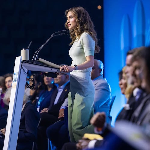 استایل سبز ملکه رانیا