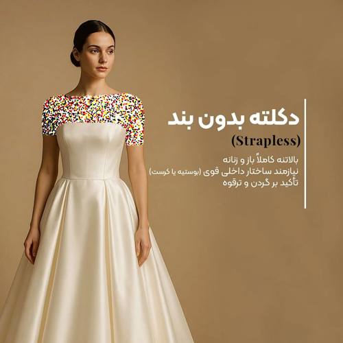 یقه‌های ترندی لباس عروس