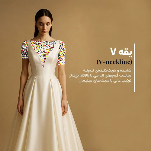 یقه‌های ترندی لباس عروس