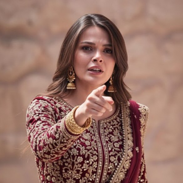 آلیا با لباس هندی