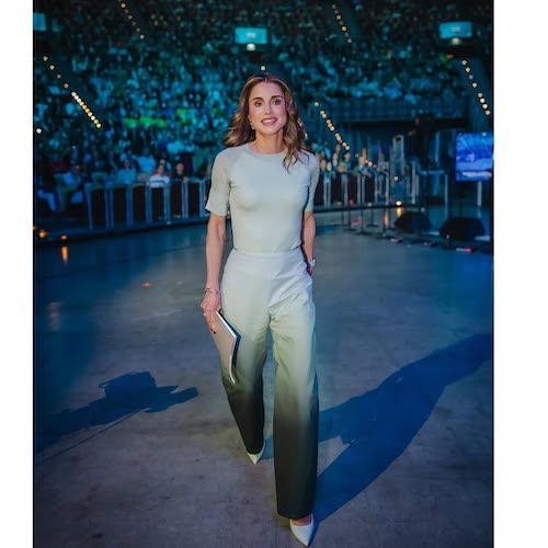 استایل سبز ملکه رانیا