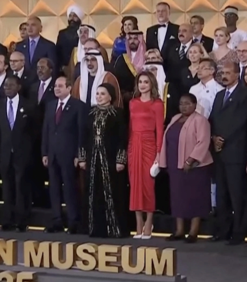 ملکه رانیا اردن در افتتاحیه موزه بزرگ مصر