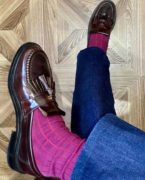 لوفر با جوراب بلند