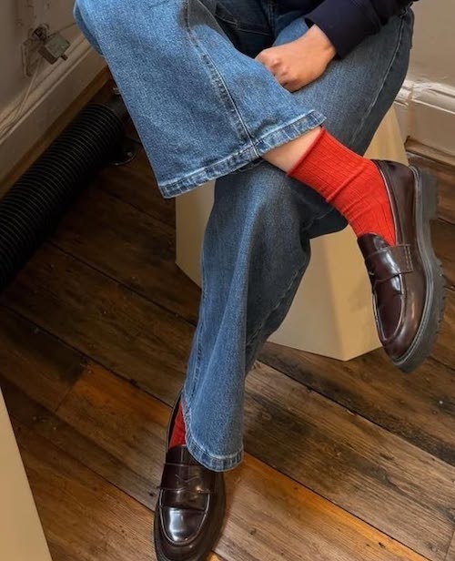 لوفر با جوراب بلند