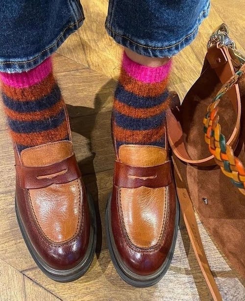 لوفر با جوراب بلند