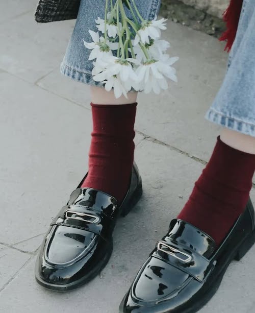 لوفر با جوراب بلند