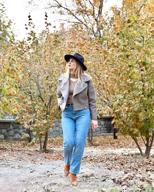 استایل پاییزی نیلوفر پارسا