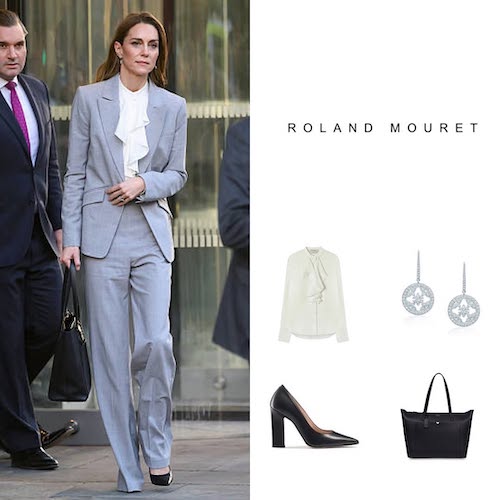 بلوز سفید کیت میدلتون