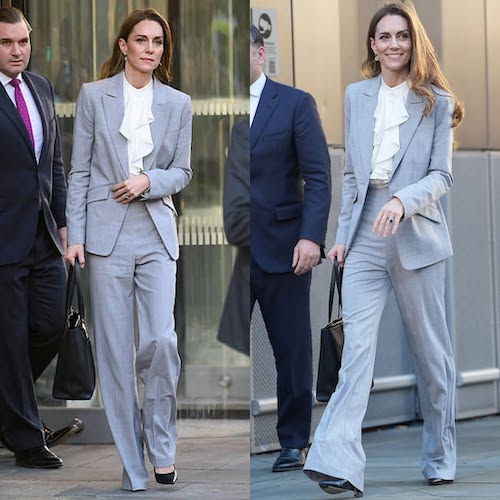 بلوز سفید کیت میدلتون